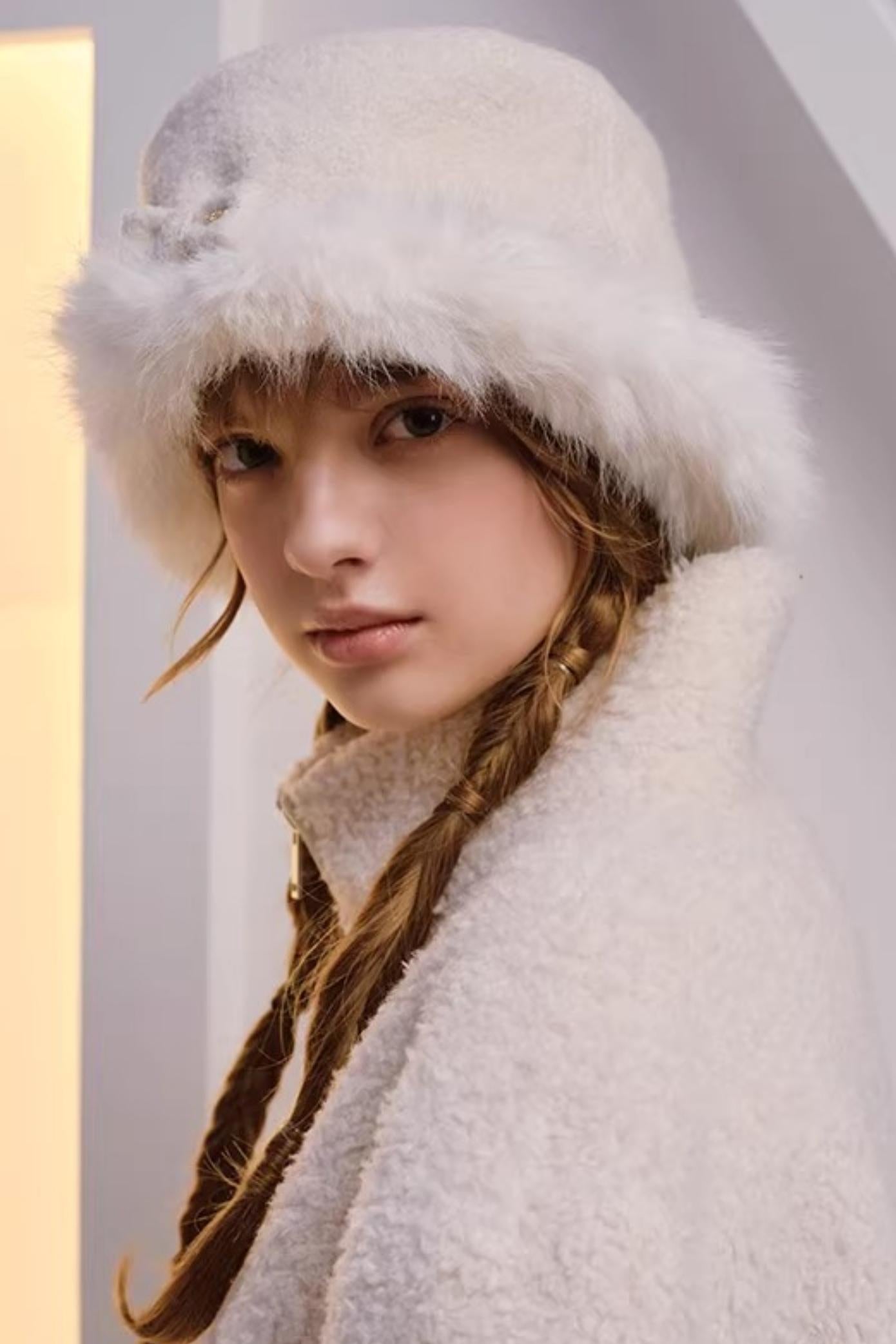 Reversible Faux Fur Beret Hat