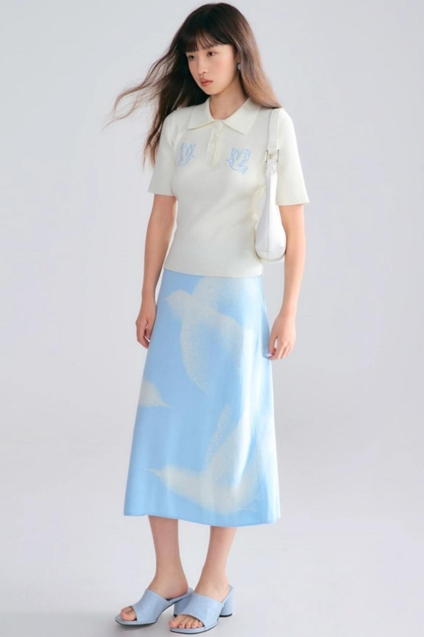 Asuka Love Poems Embroidery Polo Shirt