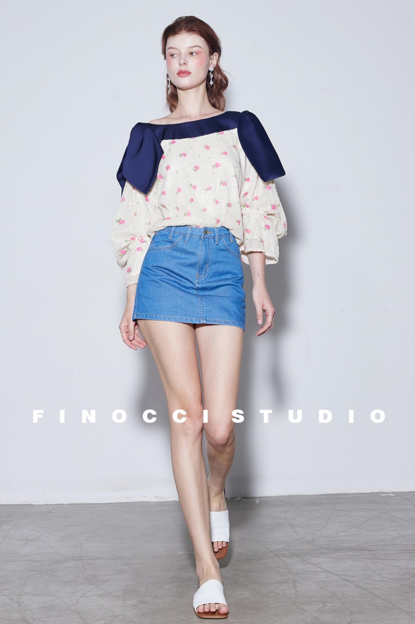 Sequin Rabbit Sleeve Shirt