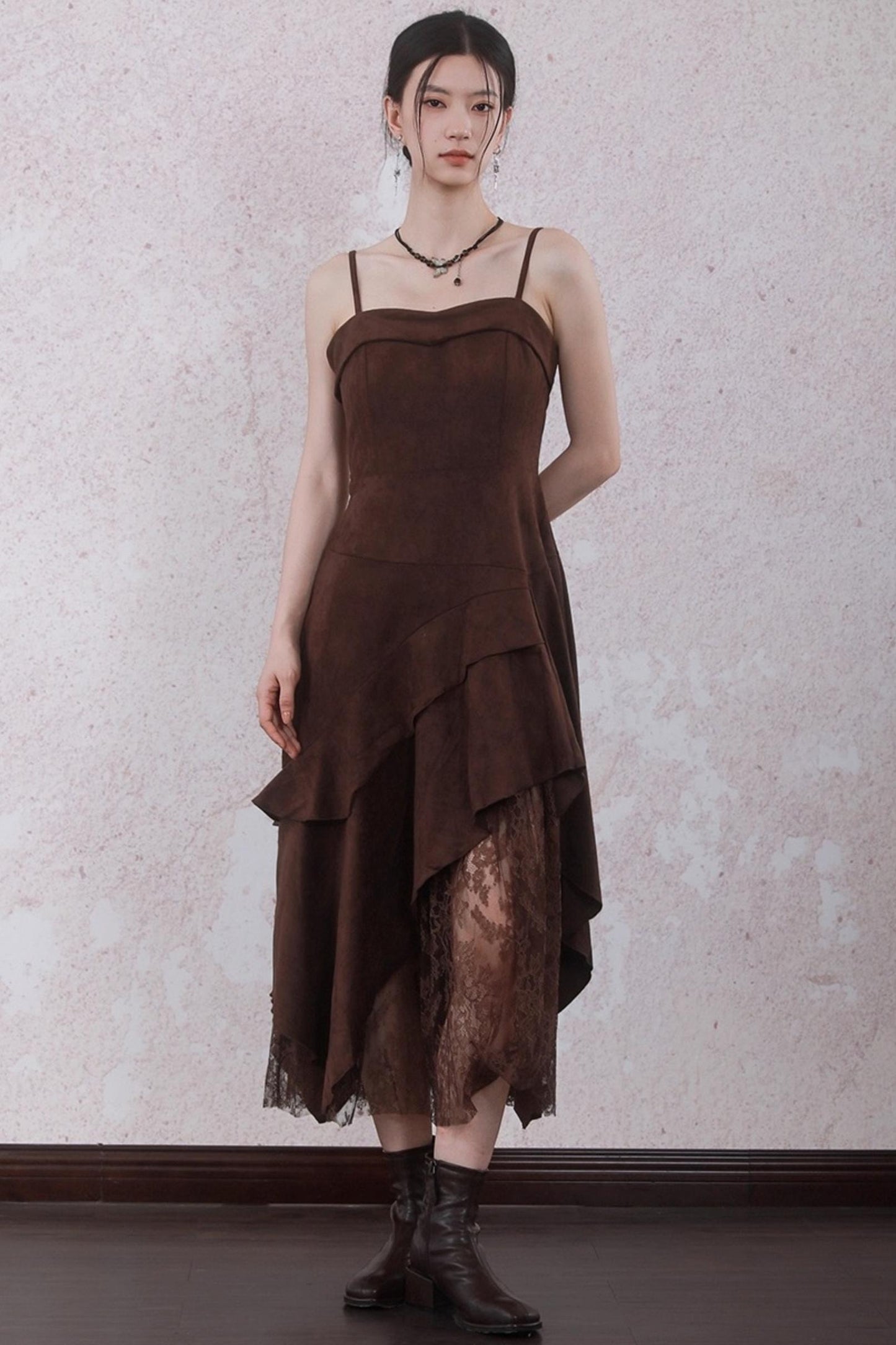Layered Lace Paneled Sundress