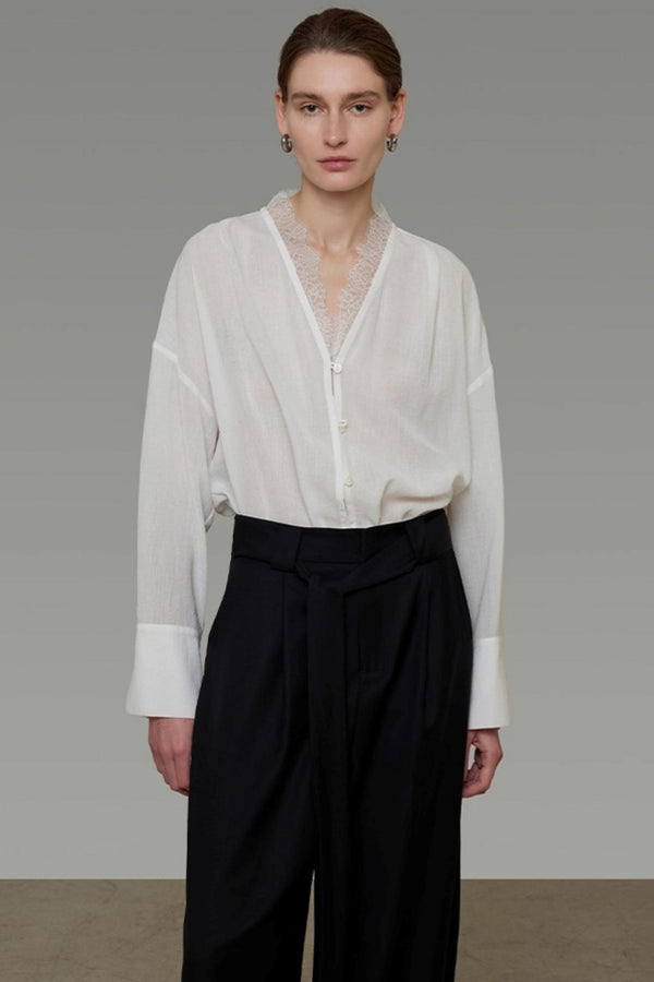 Autumn Lace V-Neck Top