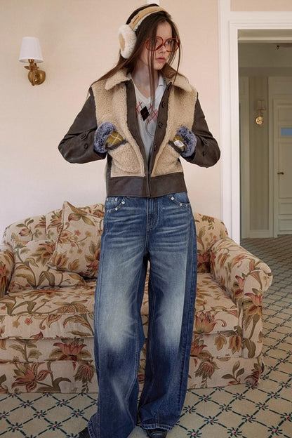 Blue Distressed Denim Pants