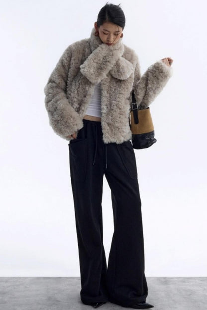 Double-Layer Black Sweatpants