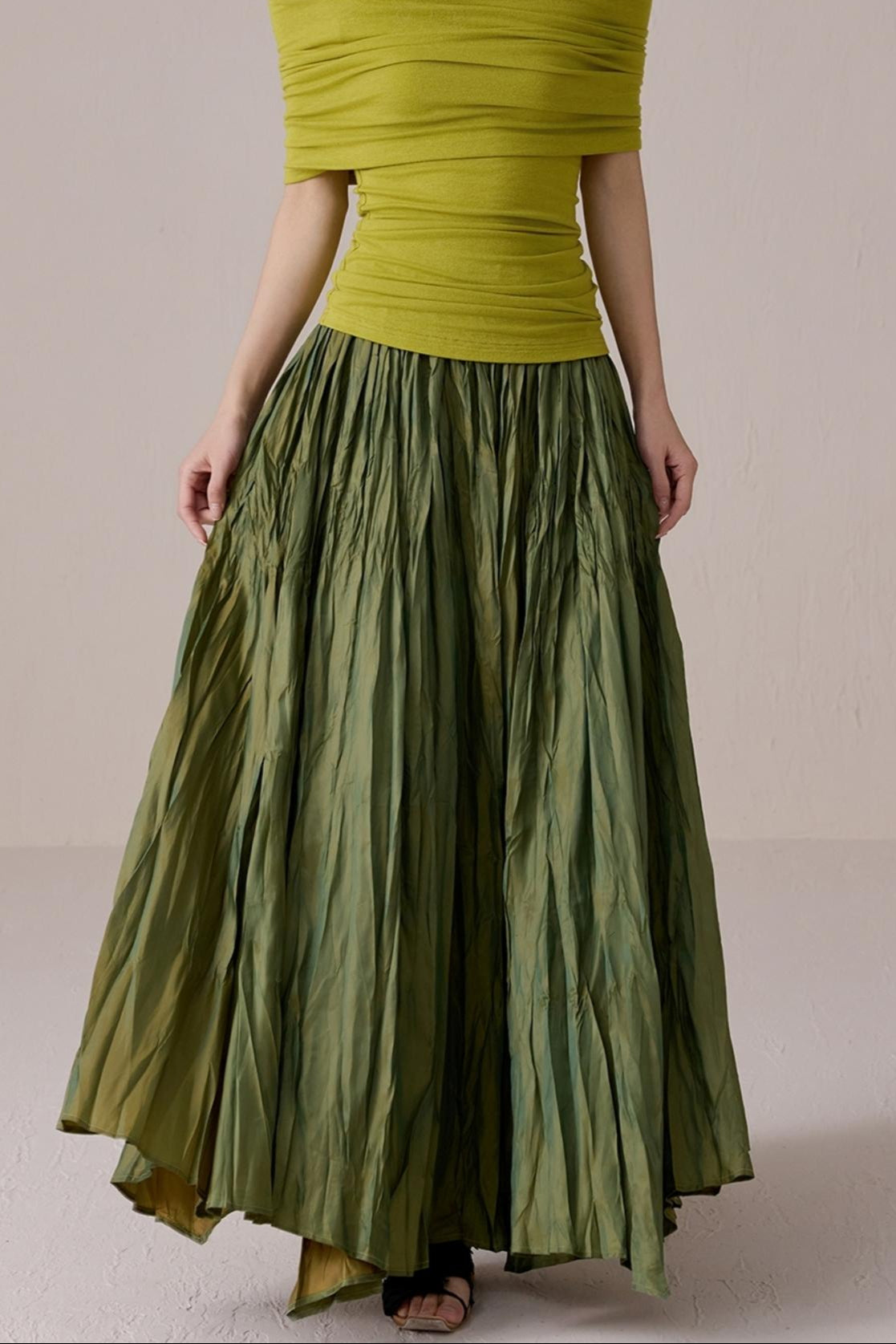 Pleated Fairy Bustier with A-line Swing Skirt