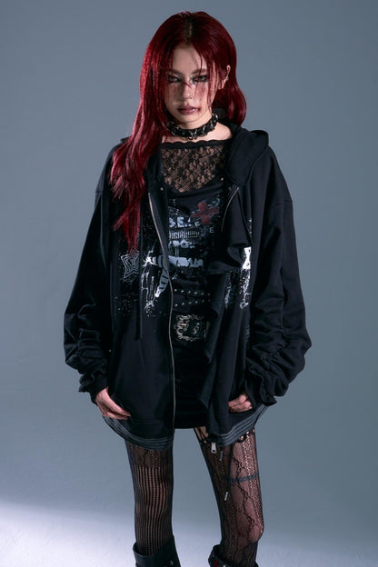 Autumn Hooded Sweatshirt Cardigan