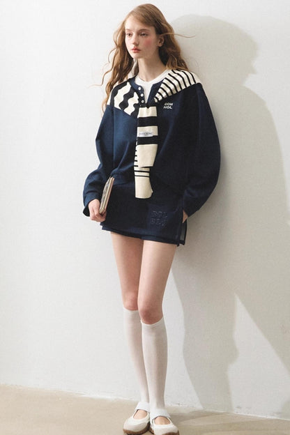 Mint Vintage Doppellagiges Sweatshirt