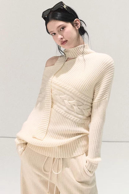 페스티브 오프숄더 스웨터 세트