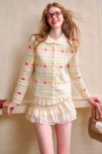 Rainbow Fair Isle Cozy Cardigan