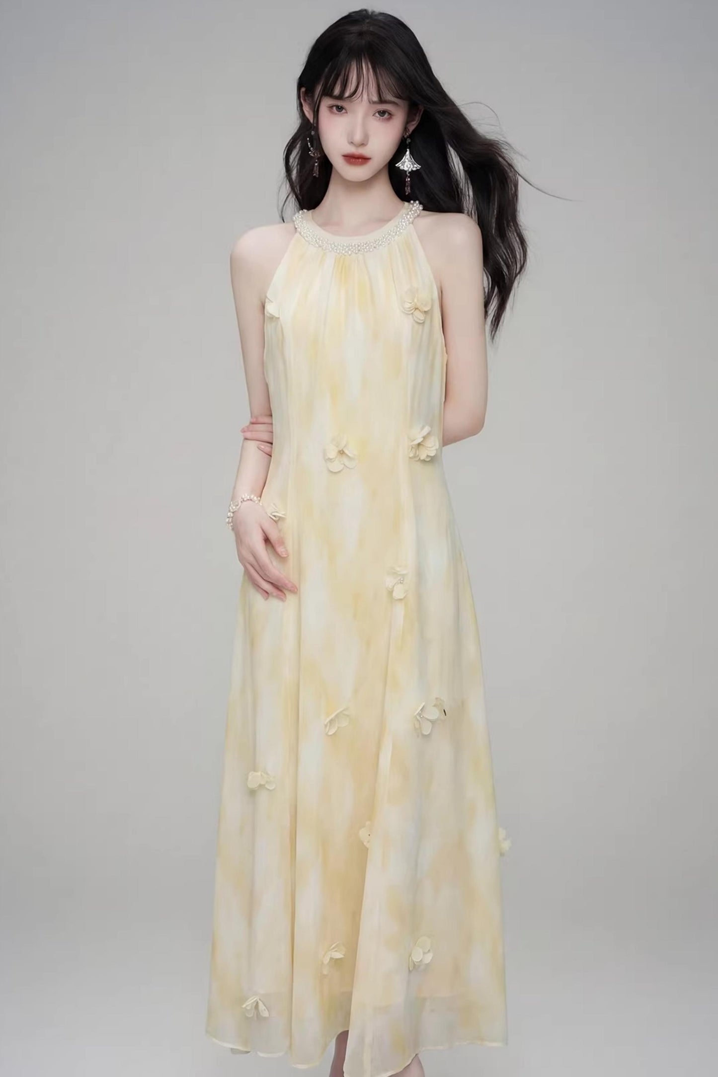 Three-Dimensional Floral Dress