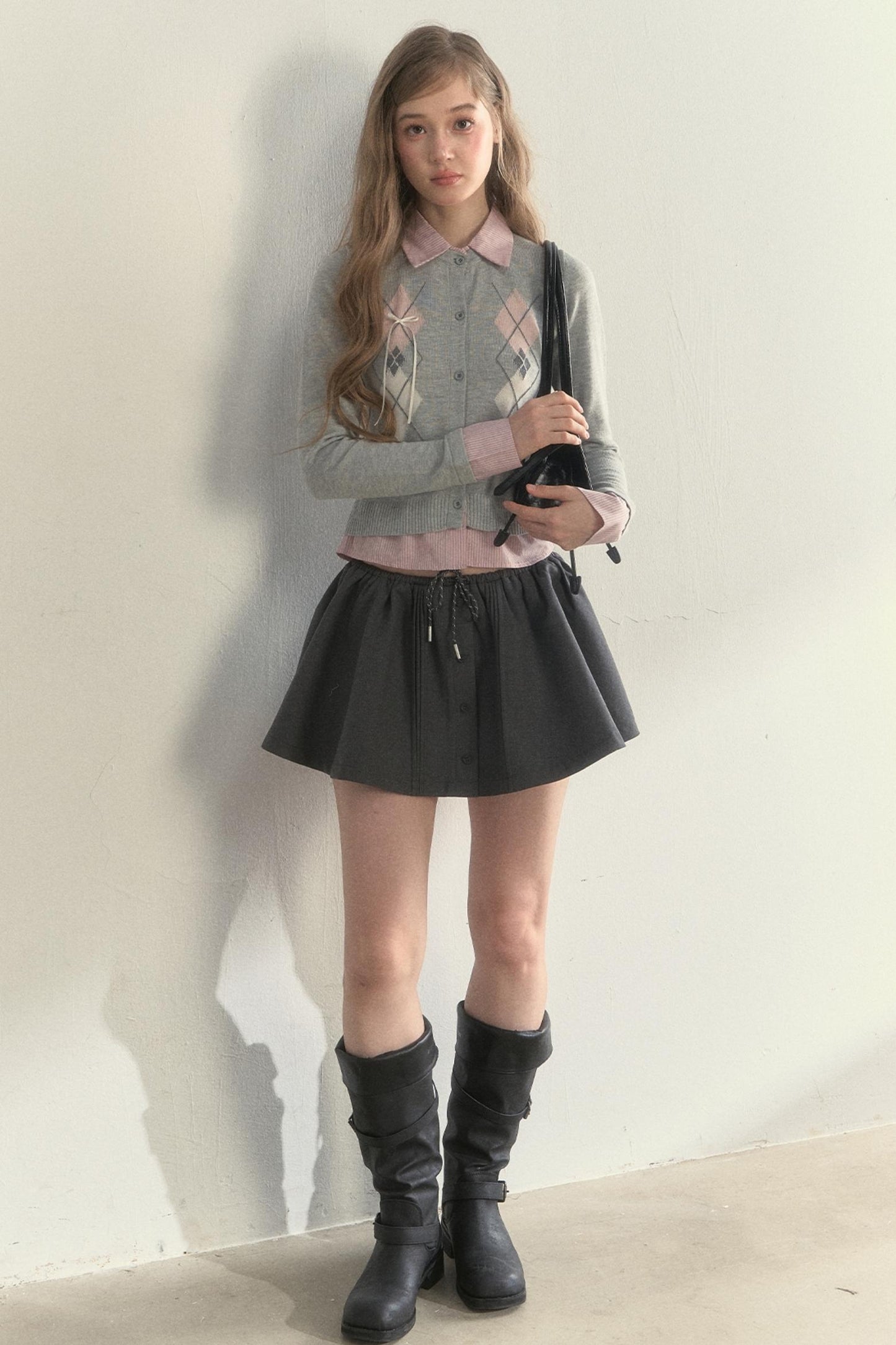 Vintage Rhombus Knit Sweater Top