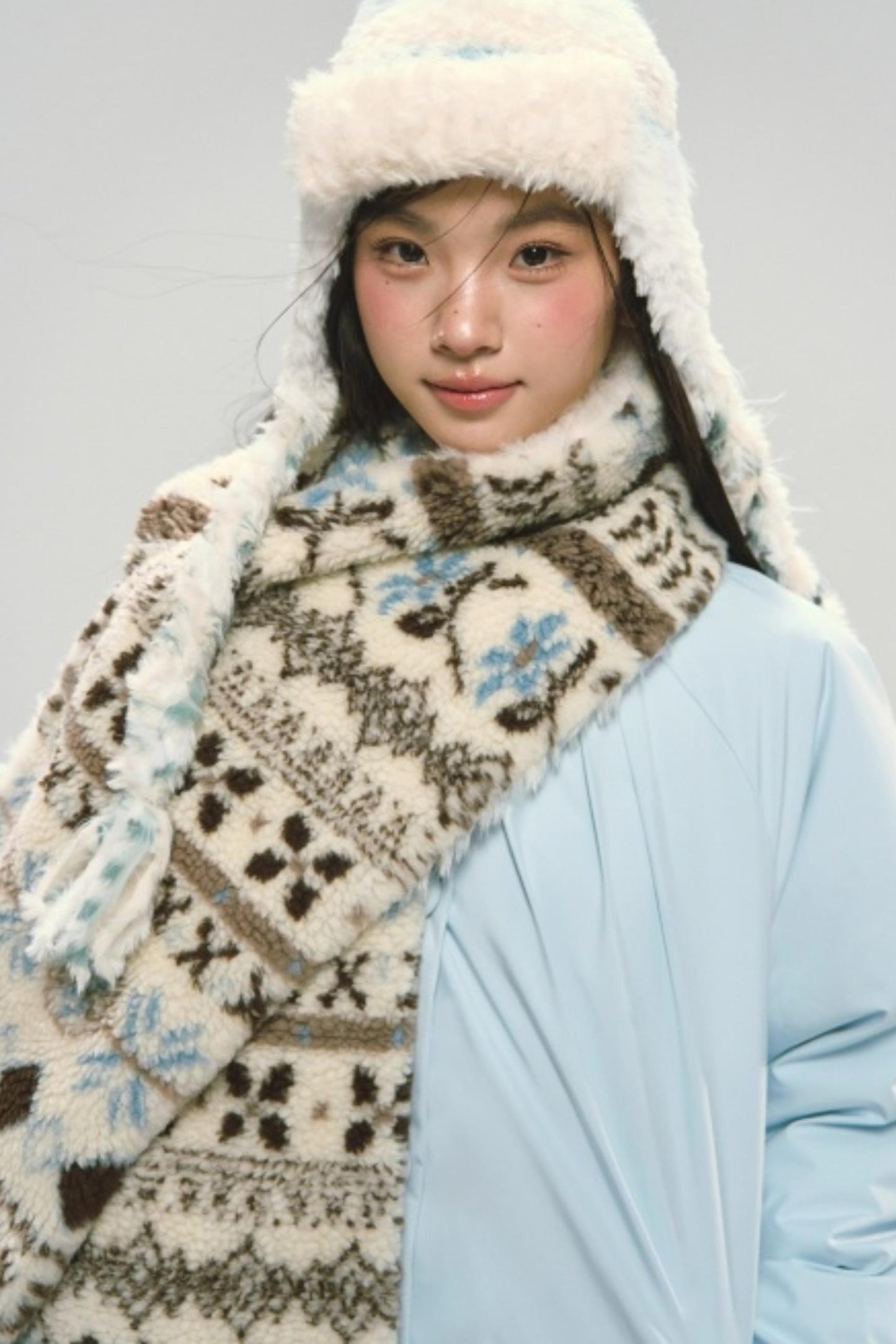 Fair Isle Plush Shawl