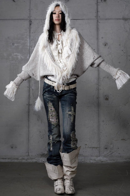 Lazy Vintage Hooded Sweater Coat