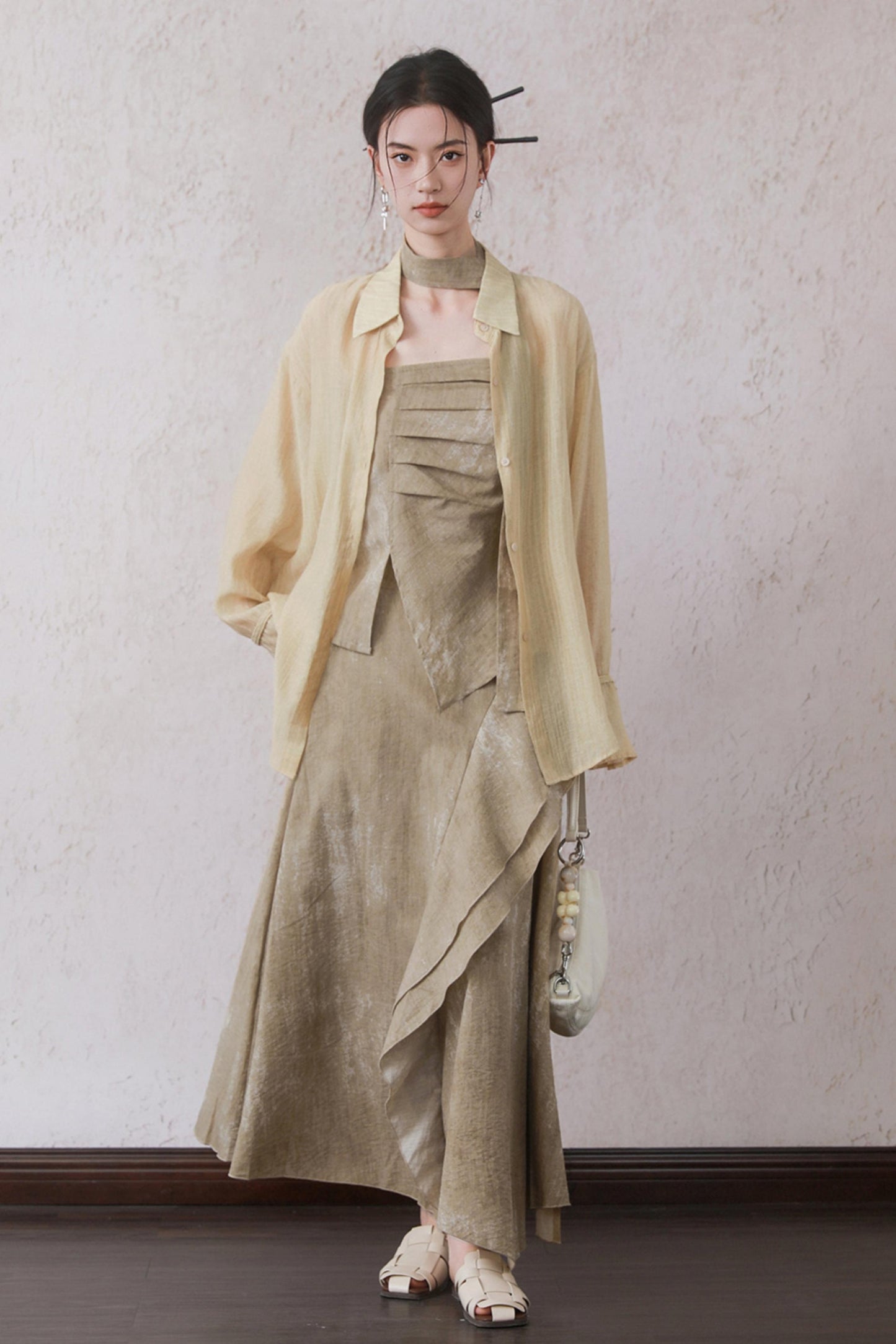 Oat-Dyed Lotus Leaf Ribbon Set