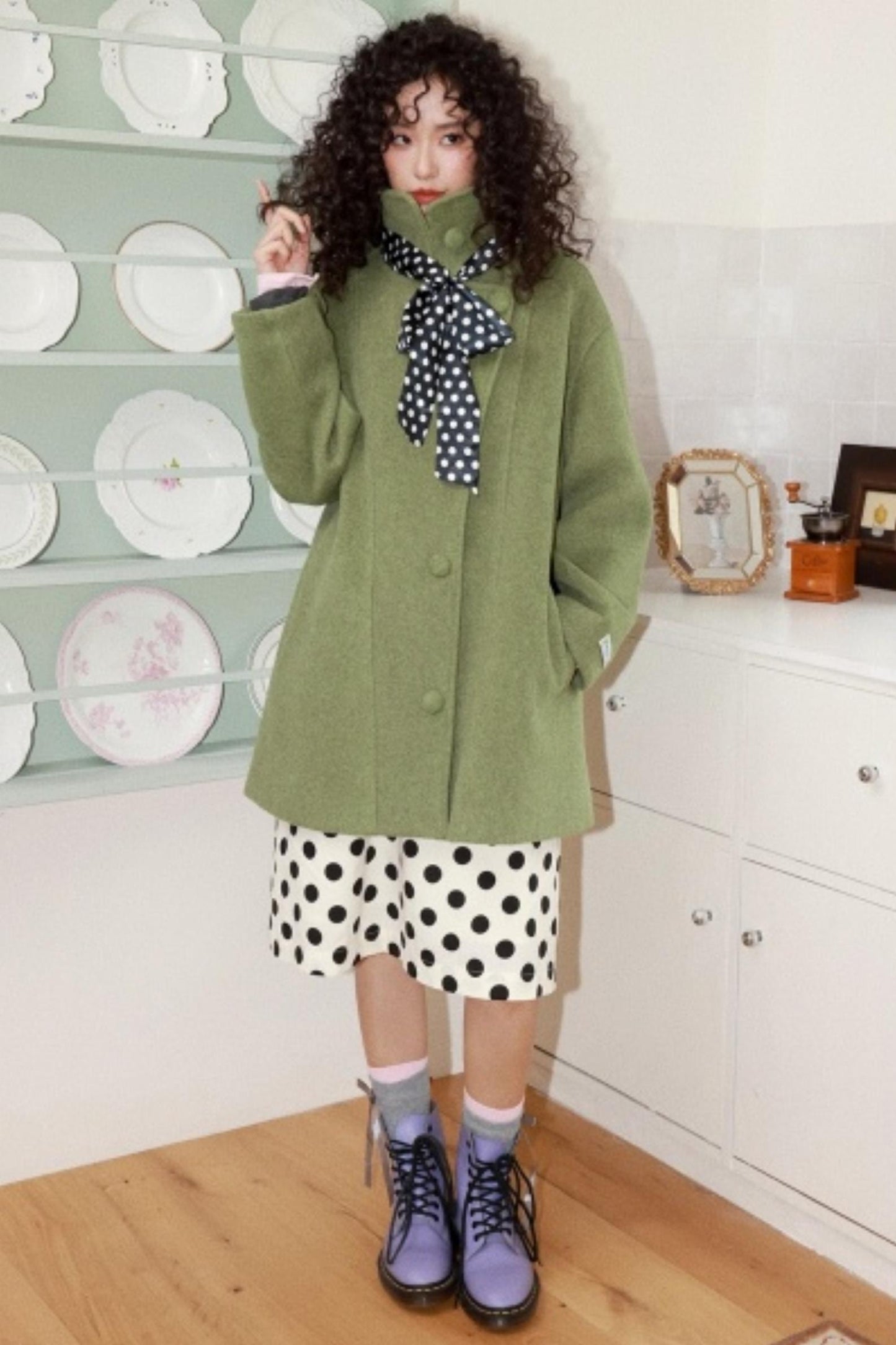 Green Manor Woolen Coat