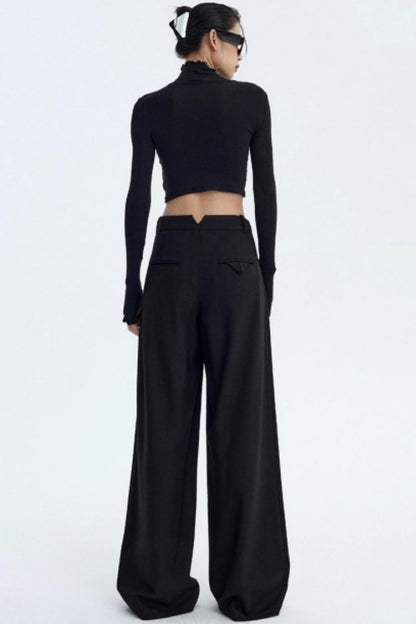 Intellectual Black Pleated Pants