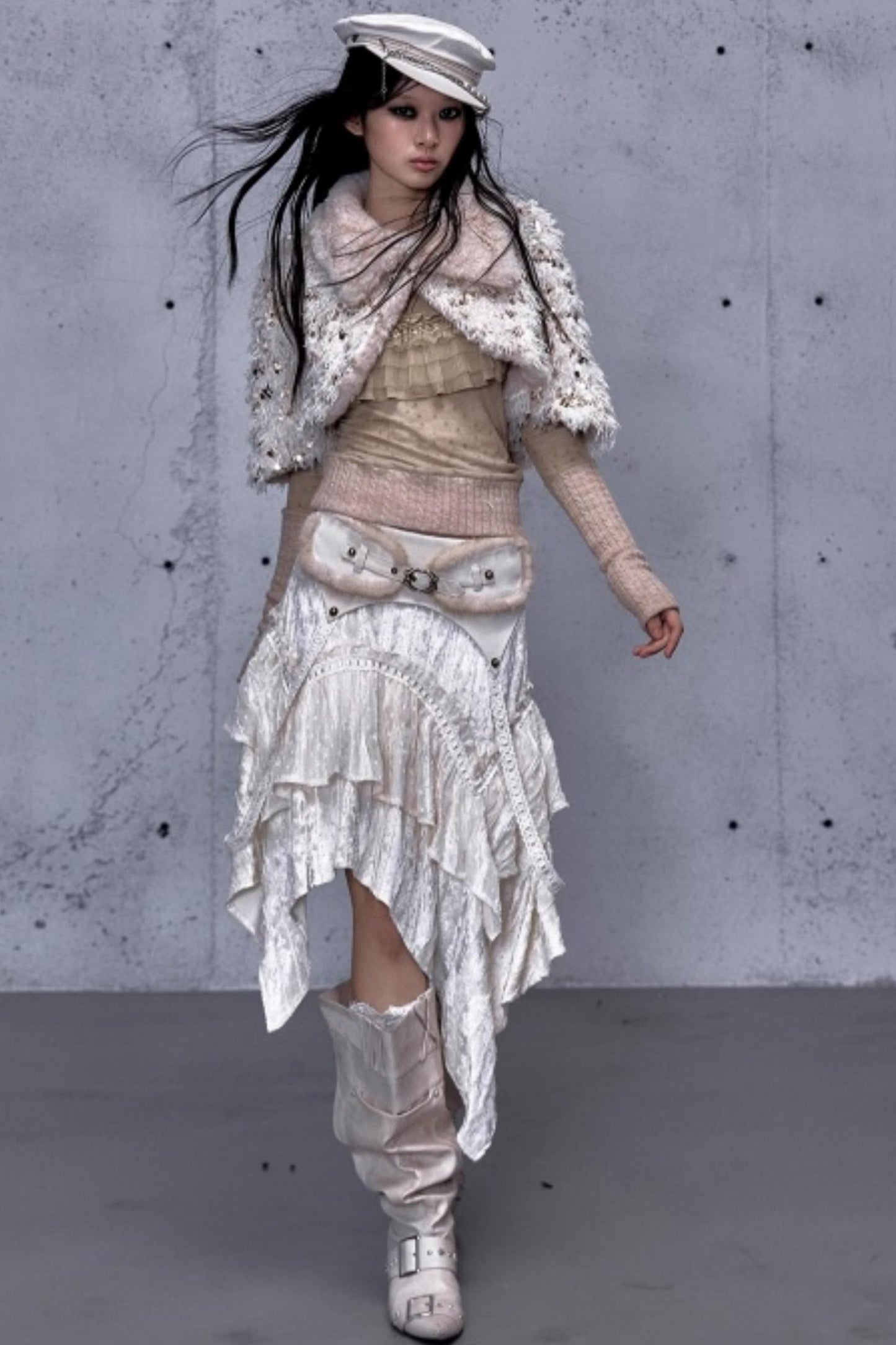 Retro Velvet Lace Skirt