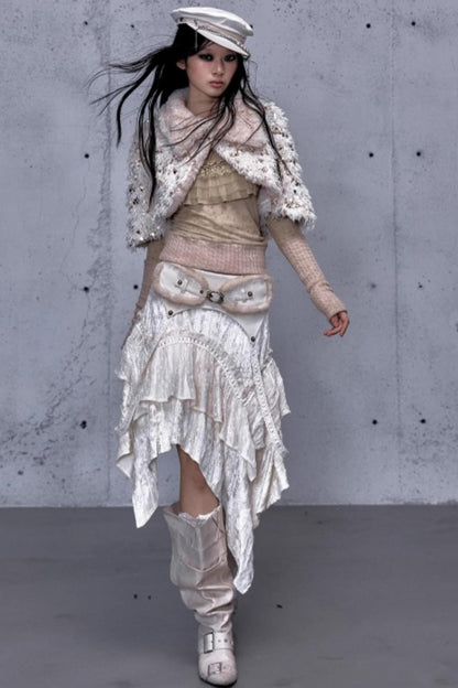 Retro Velvet Lace Skirt