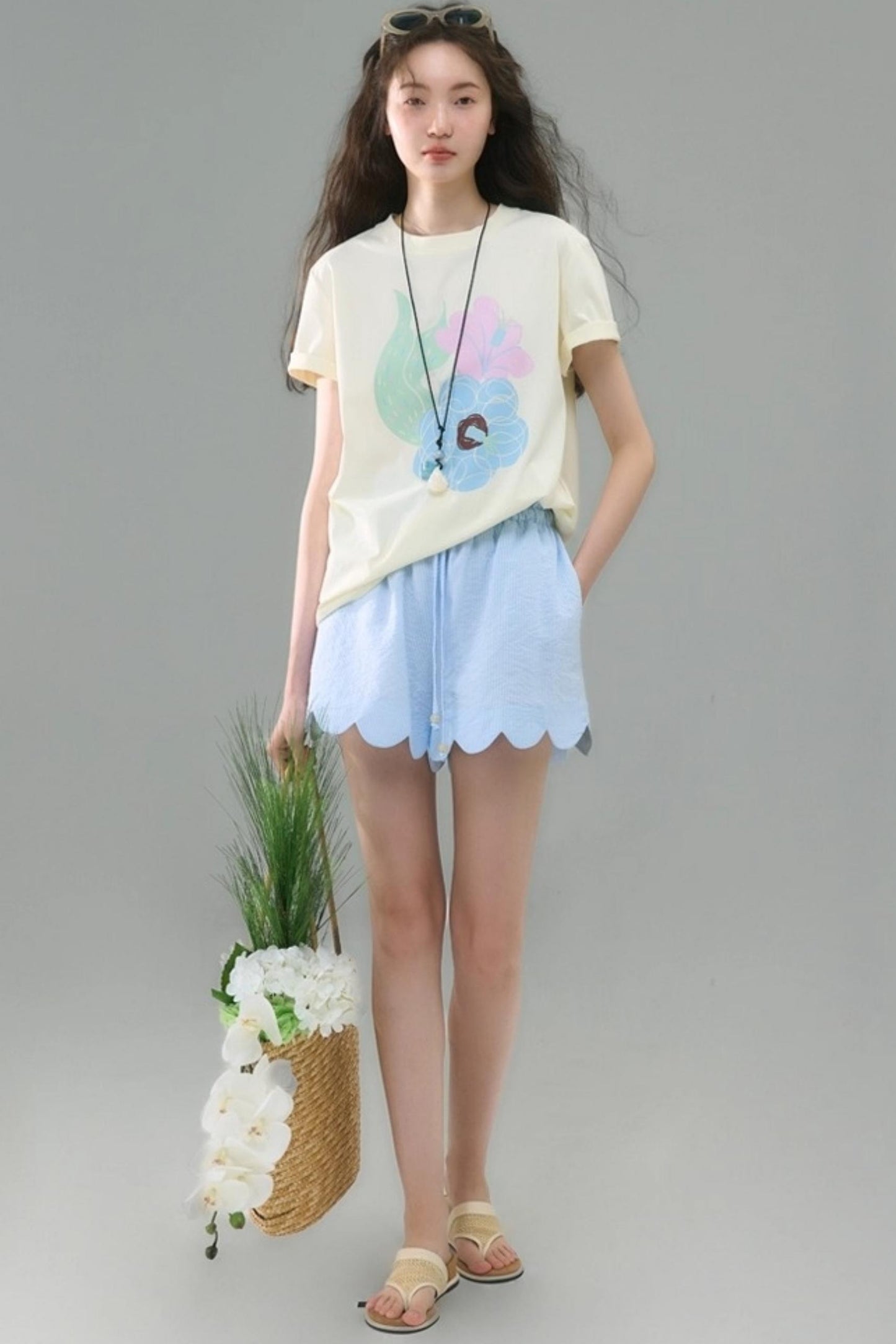 Flower Vine Long Sleeve Shirt Set-Up