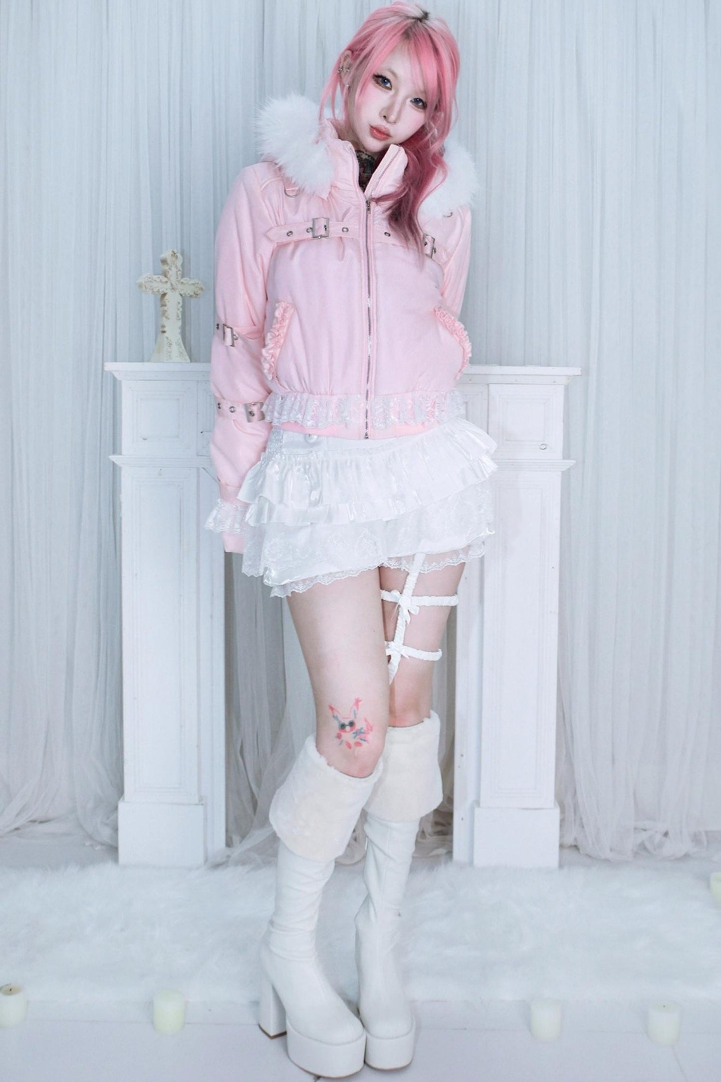 Detachable Hat Punk Jacket