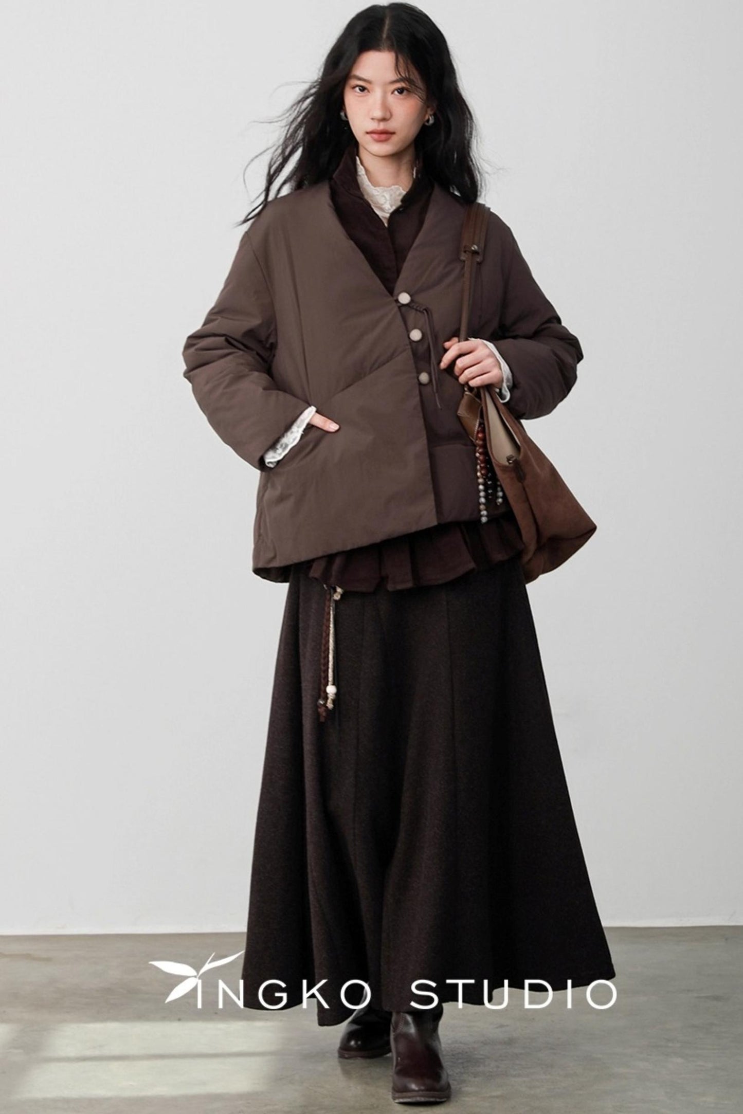 Fallen Leaves V-Neck Jacket