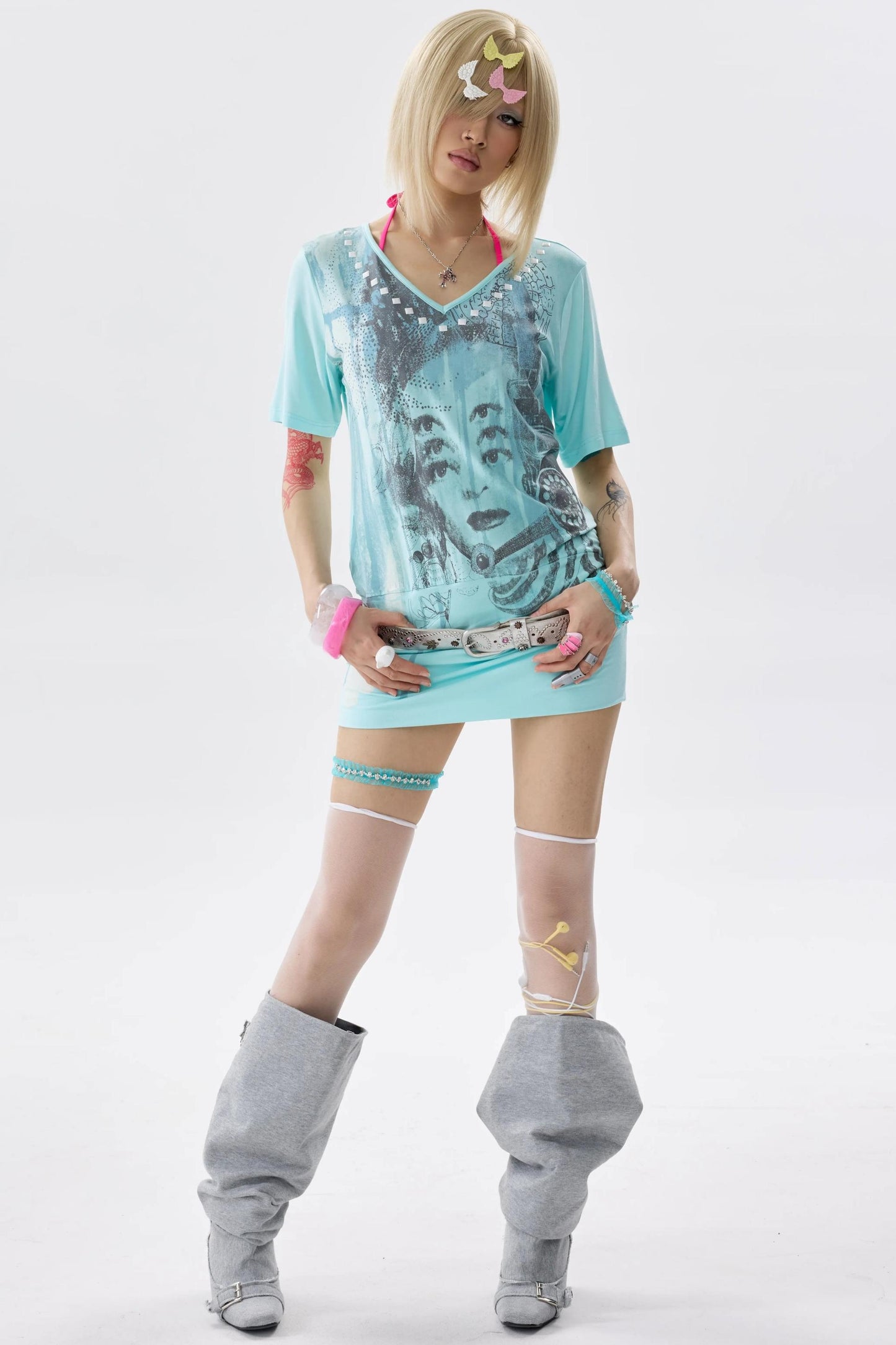 Abito in maglia elasticizzata con schiena scoperta