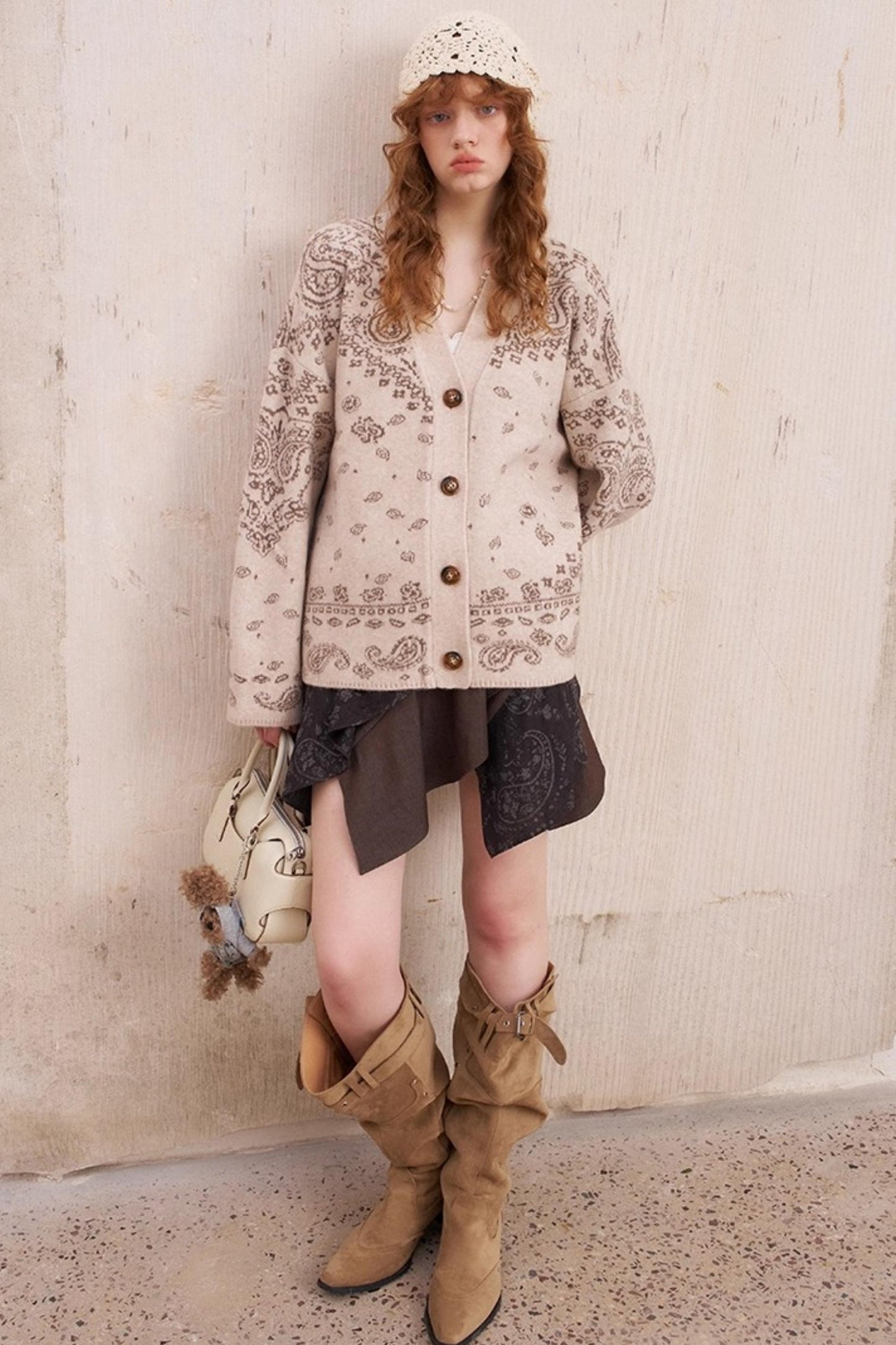 Premium V-Neck Knit Cardigan