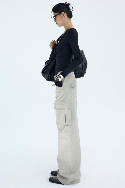 Retro Distressed Glacier Cargo Pants