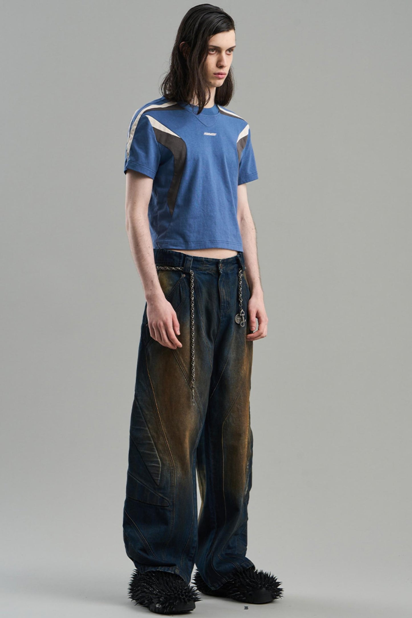 Embroidered Colorblock Tee