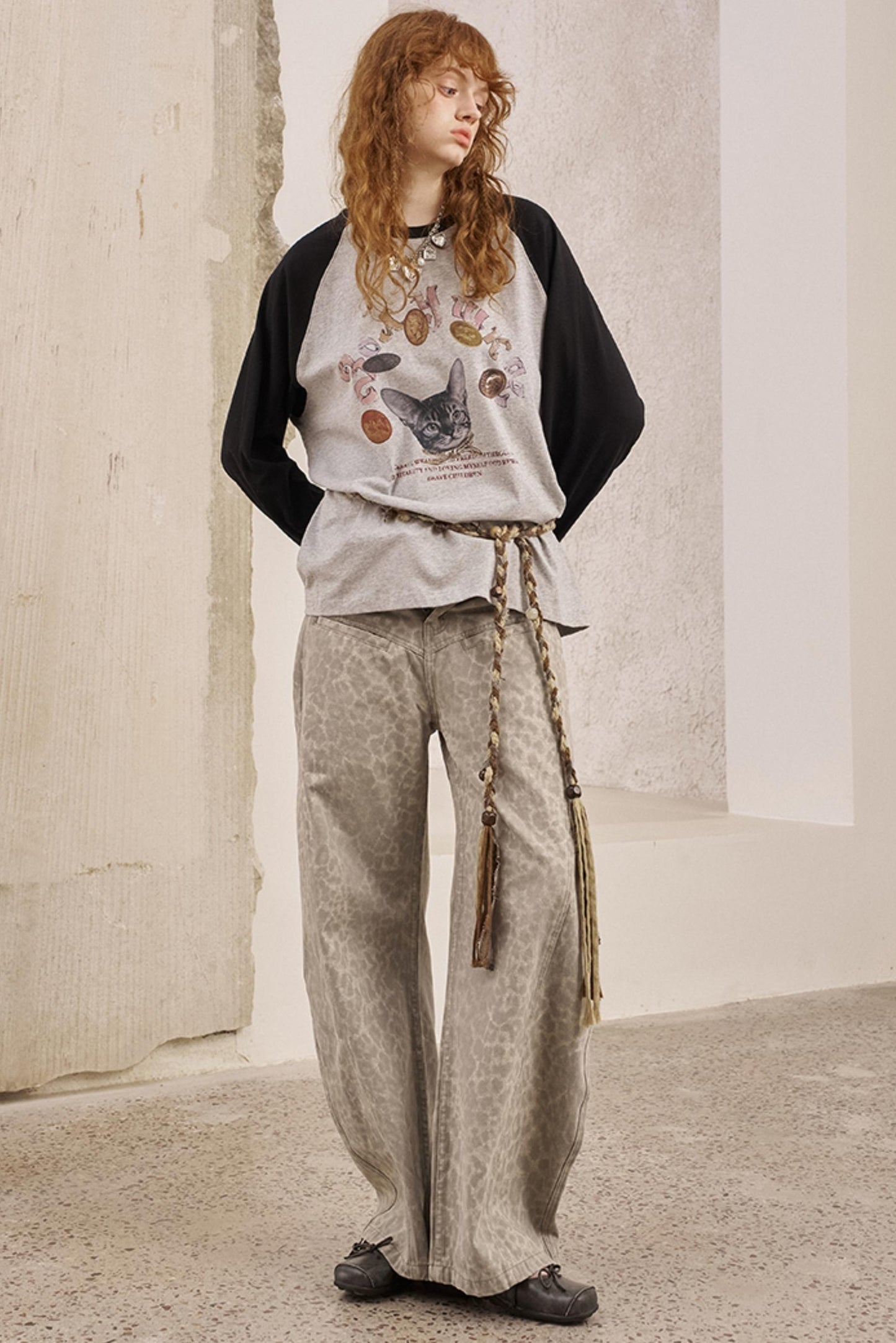 Loose Crew Neck Long Sleeve Top