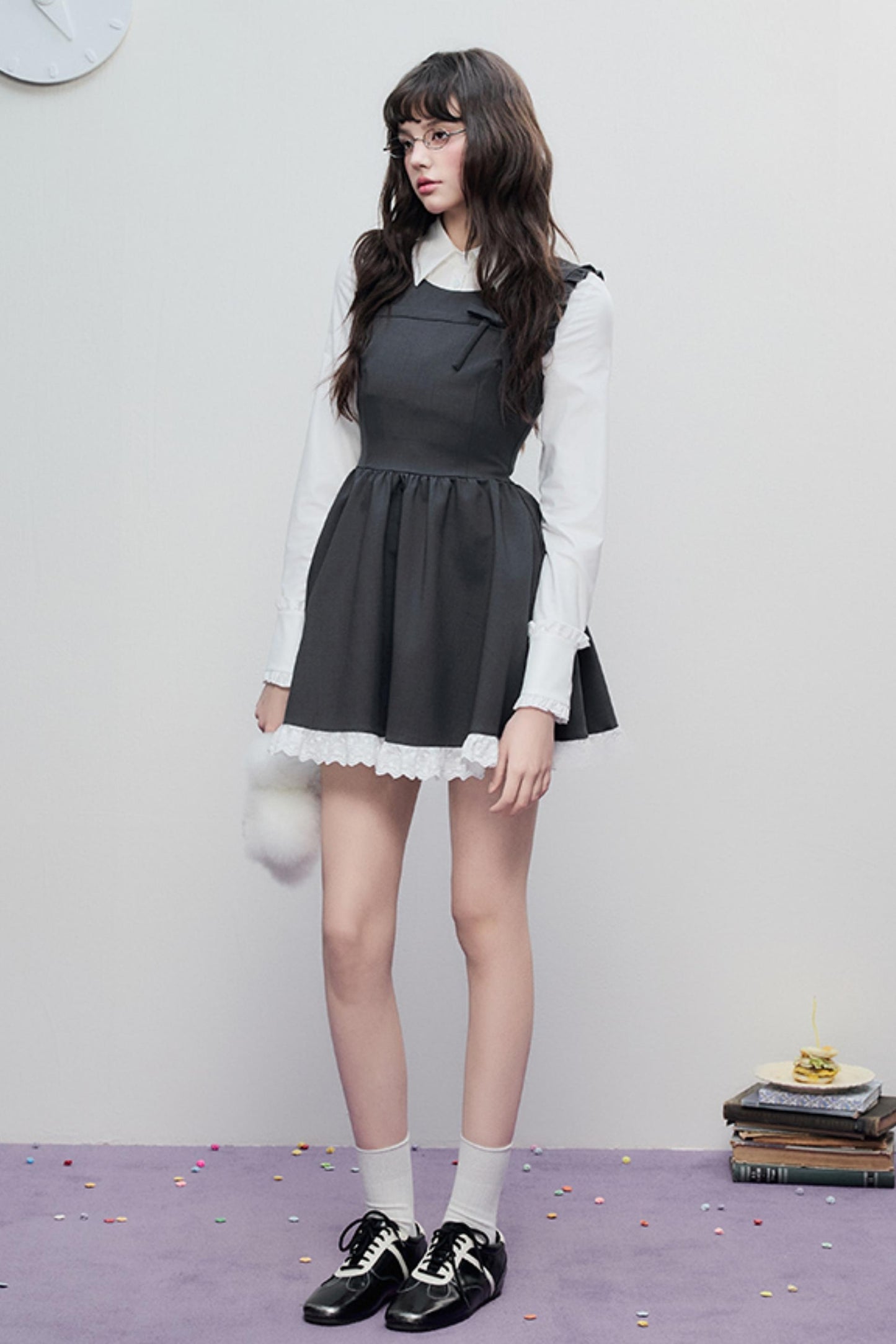 Spring Lace Bow Waist Tank Dress