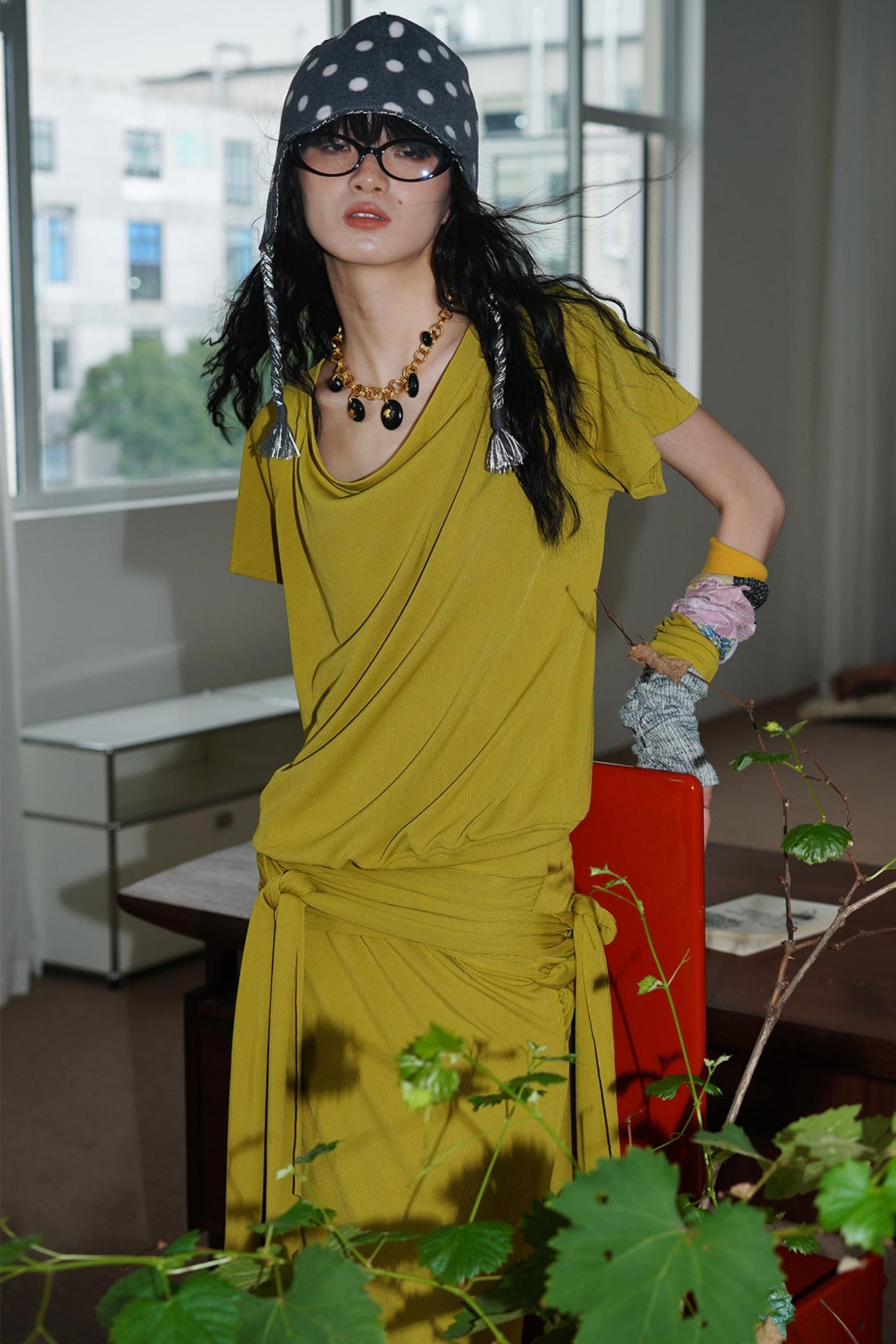 Swing Collar Maxi Dress