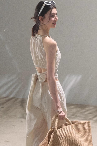 Floral Lace-Up Camisole