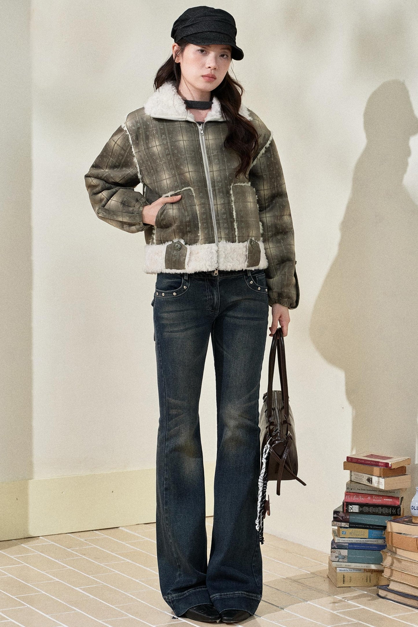 Burgundy Plaid Reversible Jacket