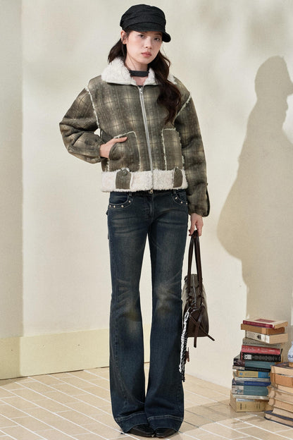 Burgundy Plaid Reversible Jacket