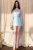 블루 - 짧은 드레스