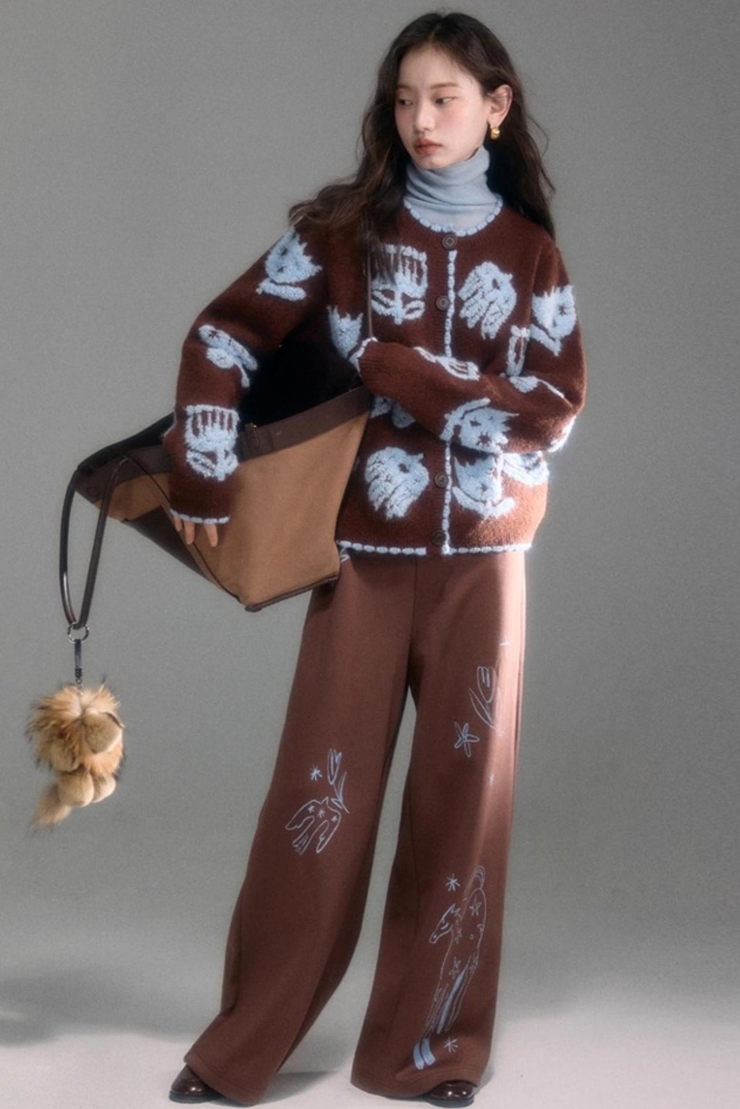 Velvet Jacquard Cardigan Set-Up