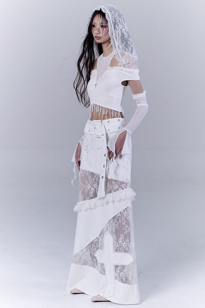 Ethereal White Lace Dream Hoodie