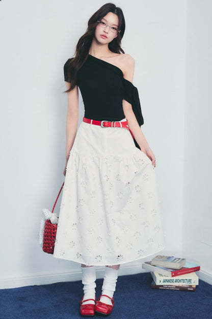 Heart Slob Floral A-Line Skirt