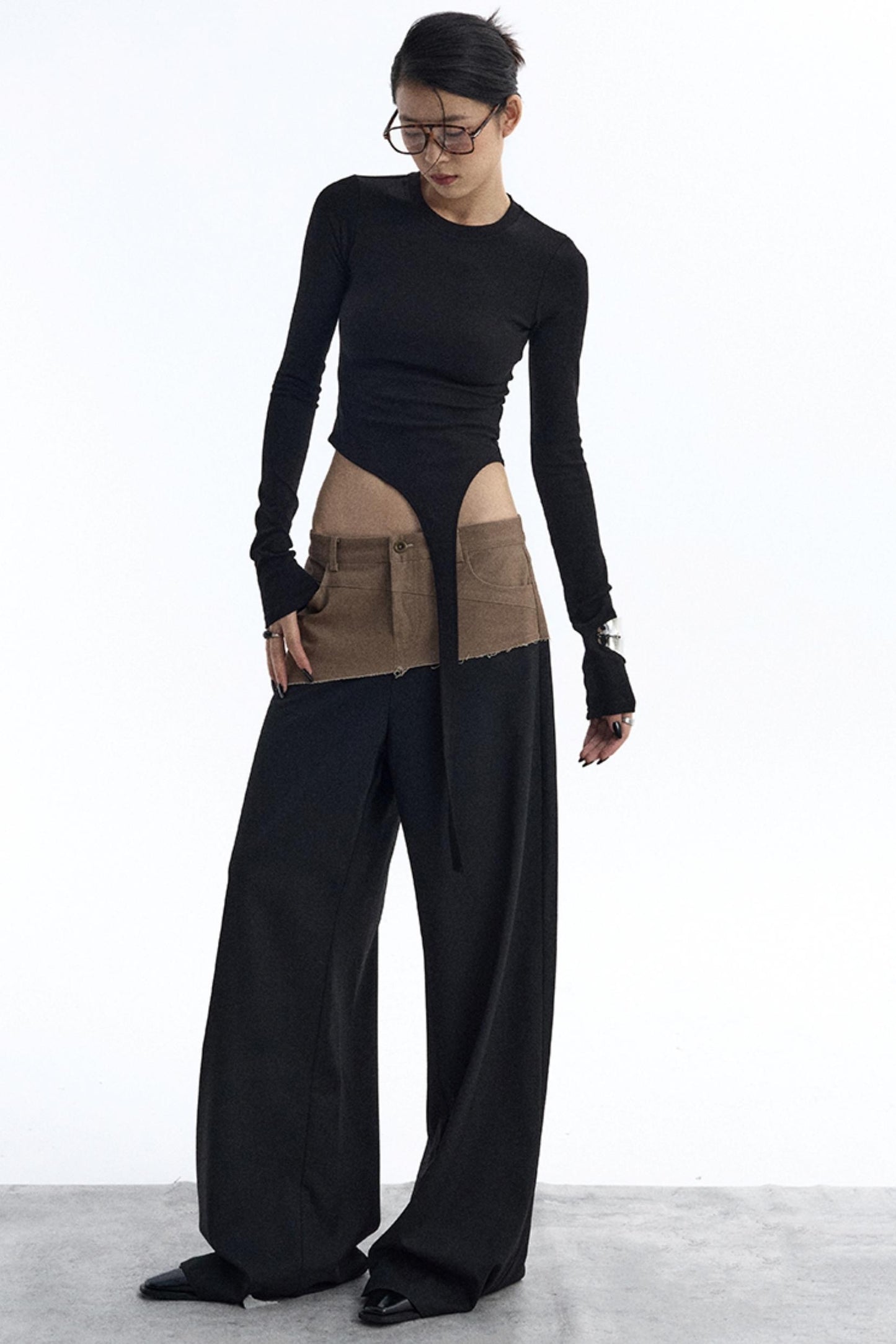 Diagonal Ribbon Asymmetrical Top