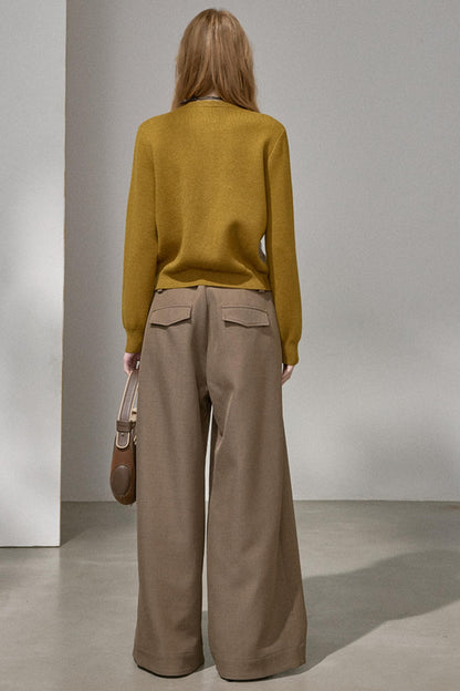 Retro Color-Blocked Knitted Top