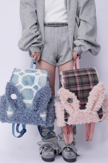Furry Rabbit Ear Backpack