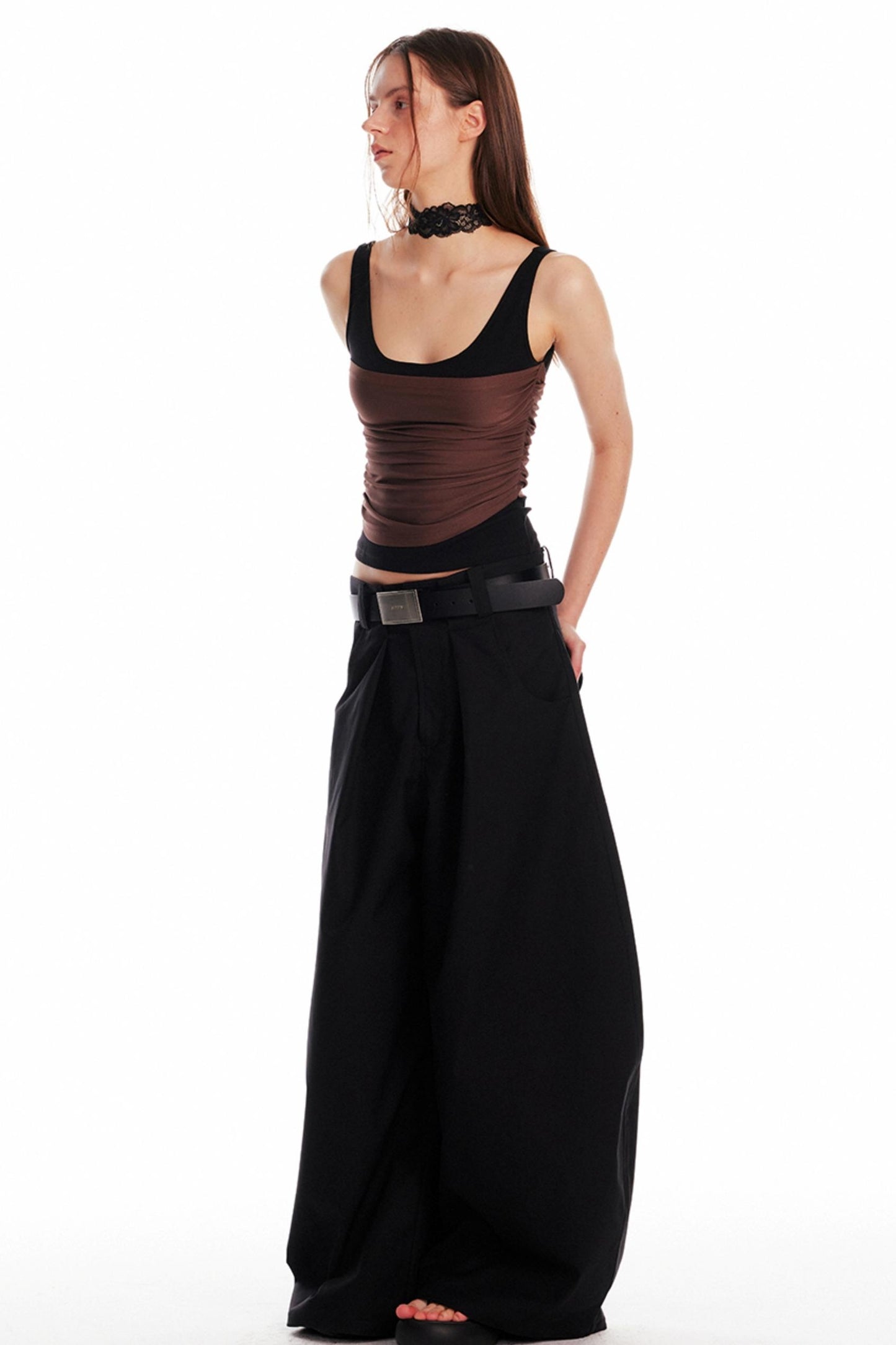 Chic Pleated Sleeveless Top