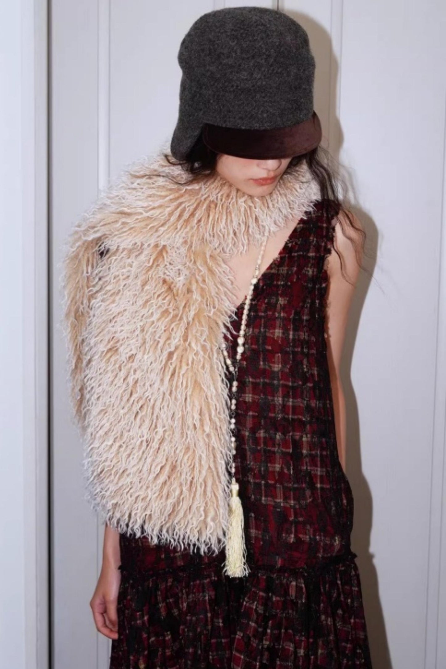 Vintage Suede Sleeveless Dress