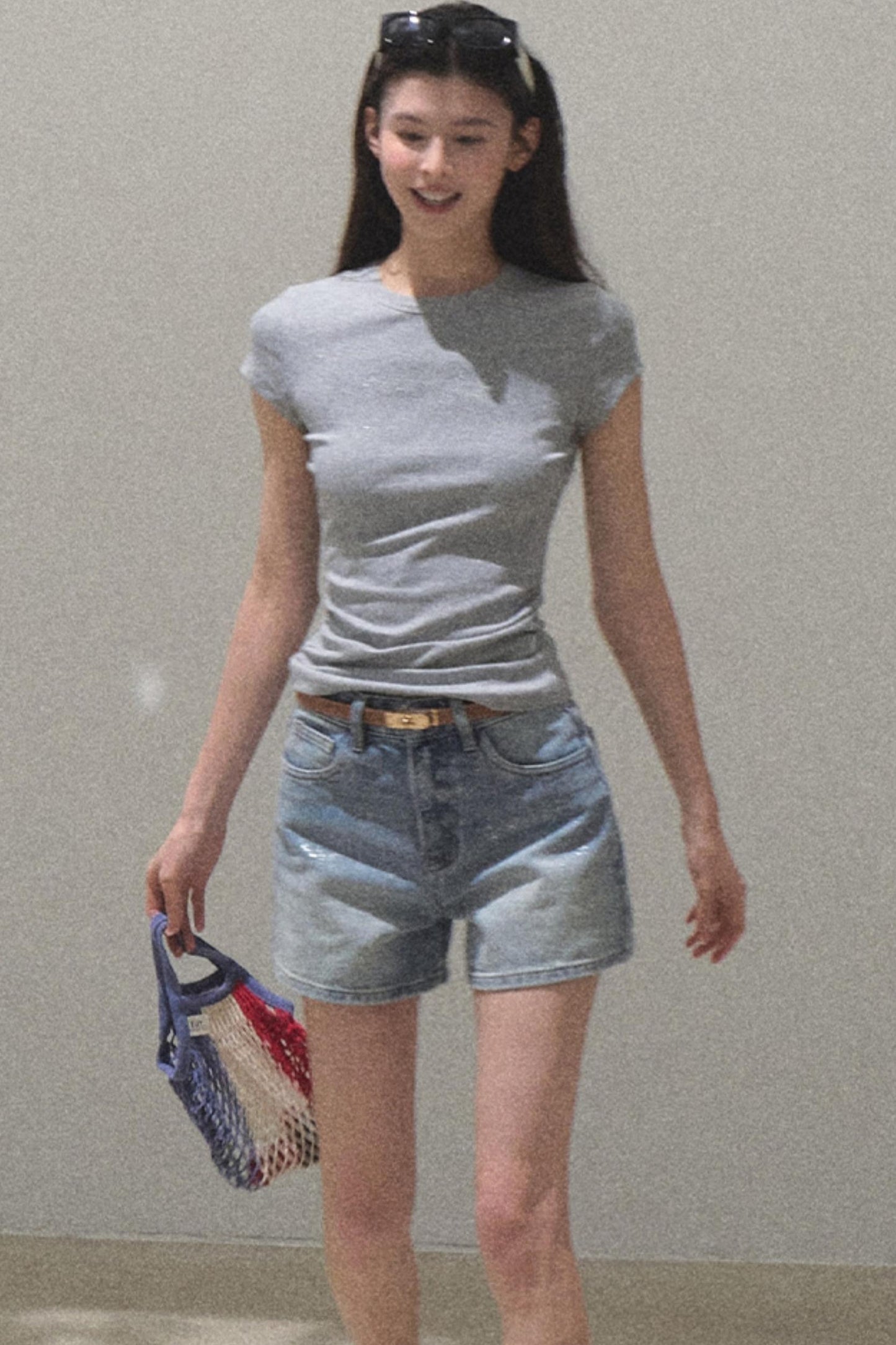 Vintage Skinny Denim Shorts