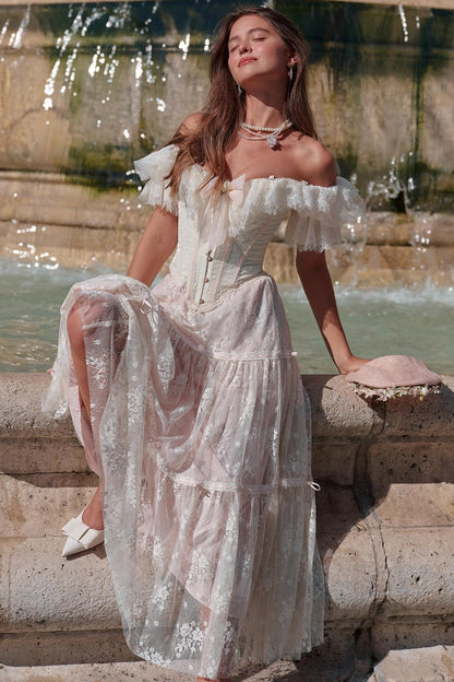 Morning Dew Lace Skirt Set-Up