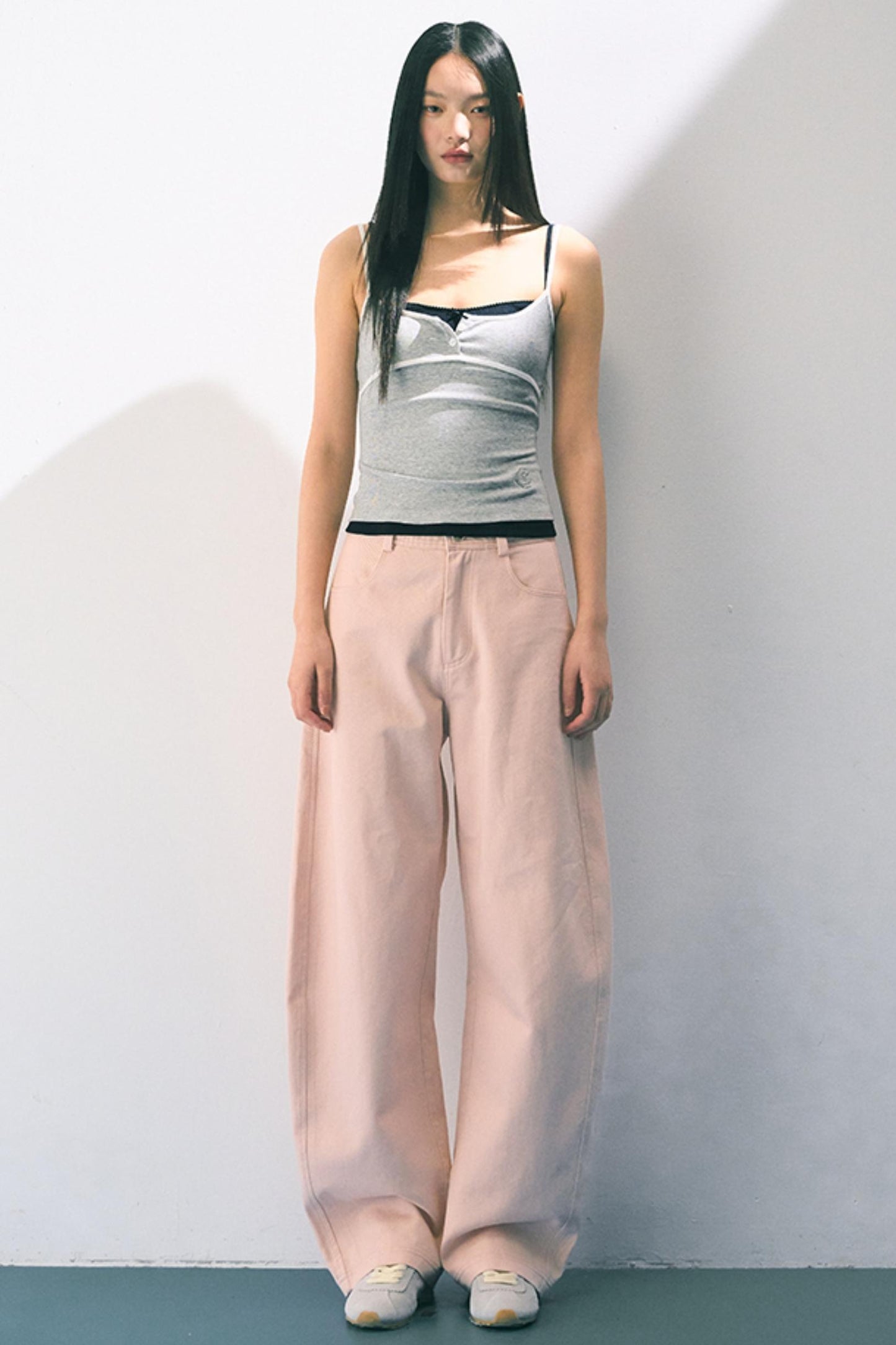 Pink Straight Leg Trousers