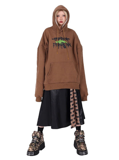 Hooded loose street hip hop coat