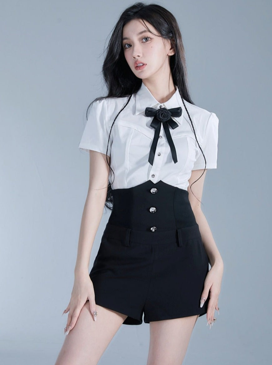 Shirt short-sleeved shorts set