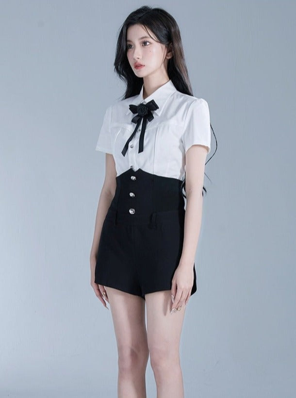 Shirt short-sleeved shorts set