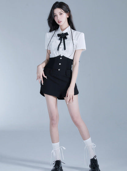 Shirt short-sleeved shorts set